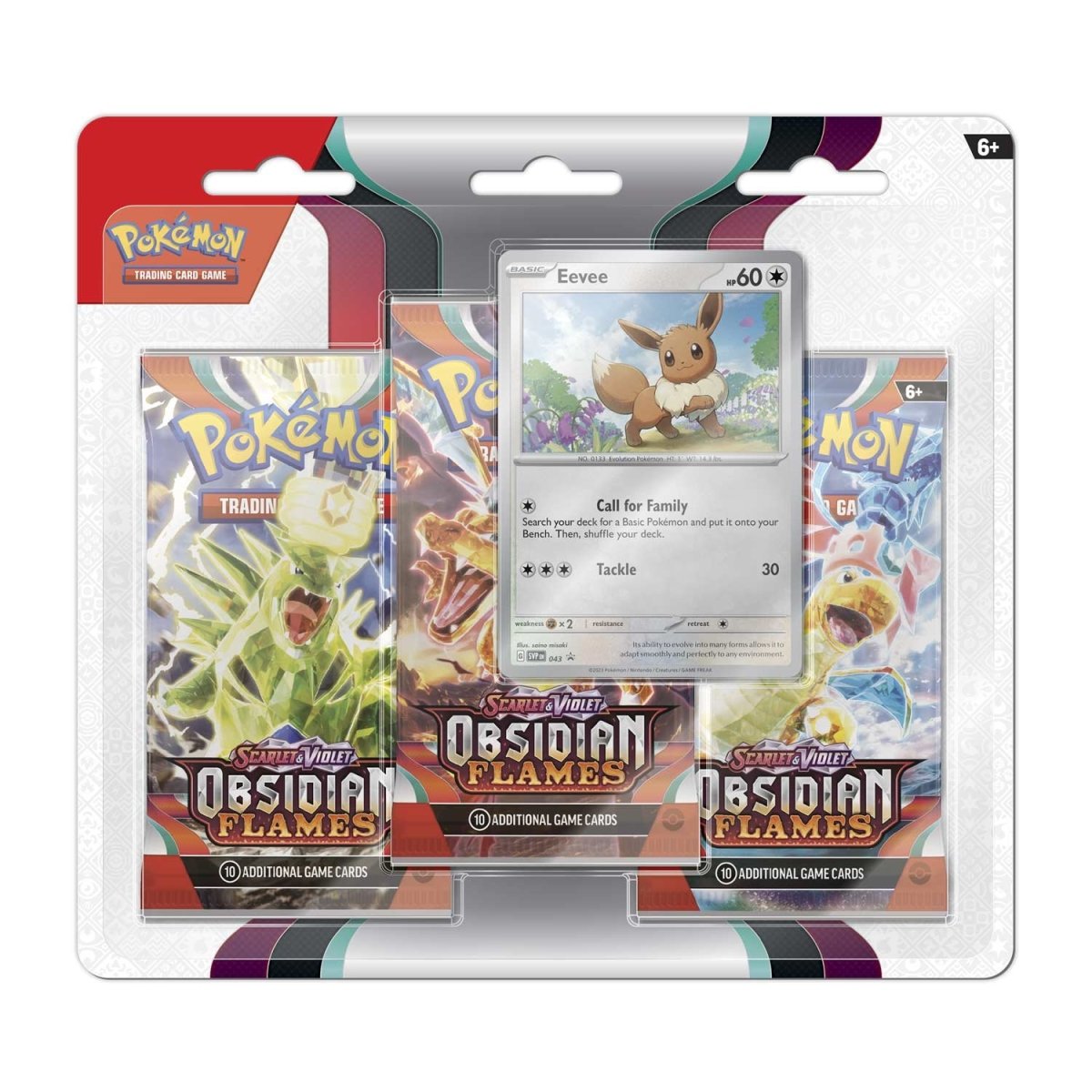 Scarlet & Violet-Obsidian Flames 3 Booster Packs & Eevee Promo Card