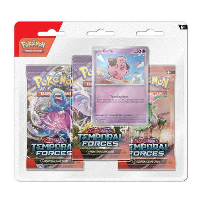 Scarlet &amp; Violet – Temporal Forces 3 Booster Packs &amp; Cleffa-Promokarte