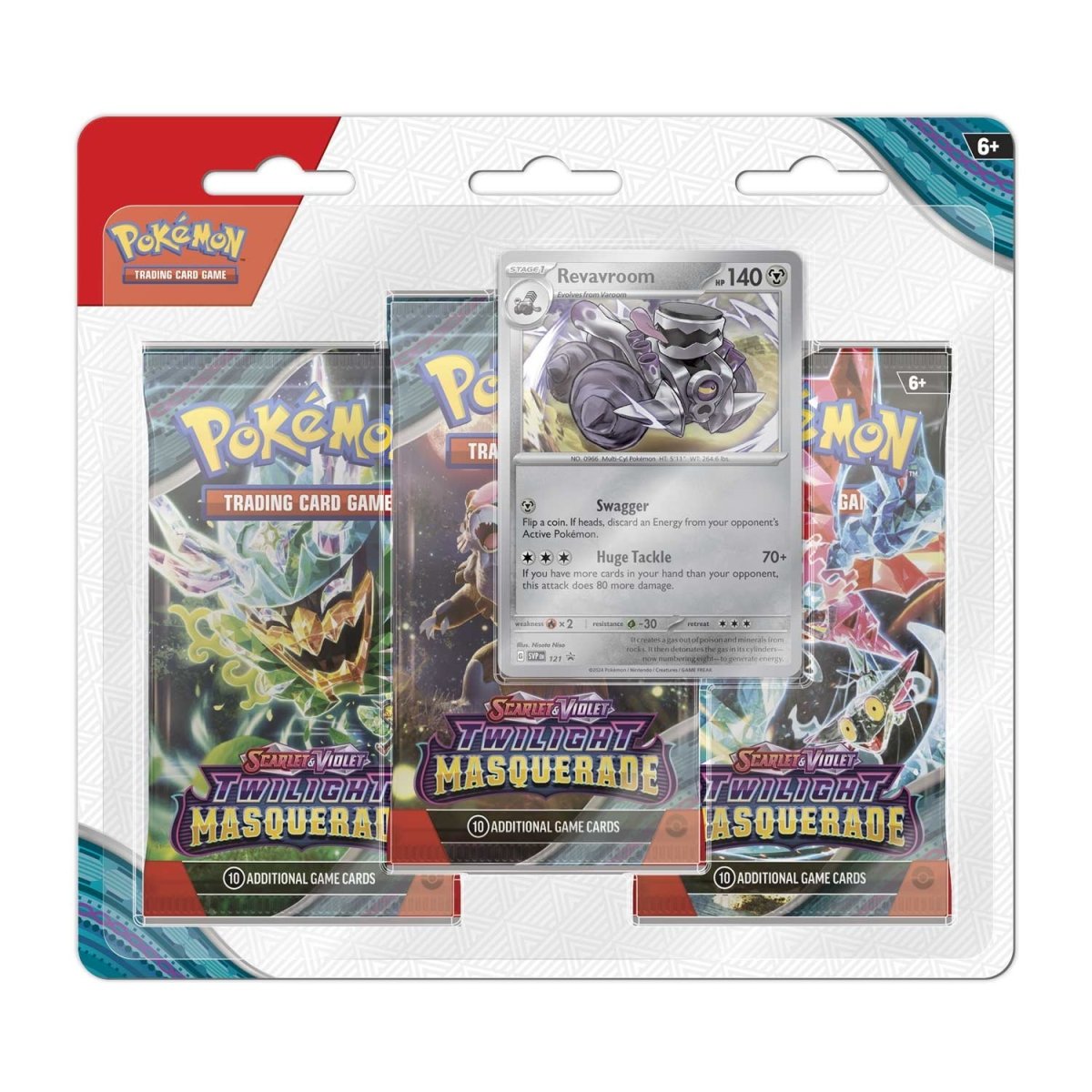 Scarlet &amp; Violet – Twilight Masquerade 3 Booster Packs &amp; Revavroom-Promokarte