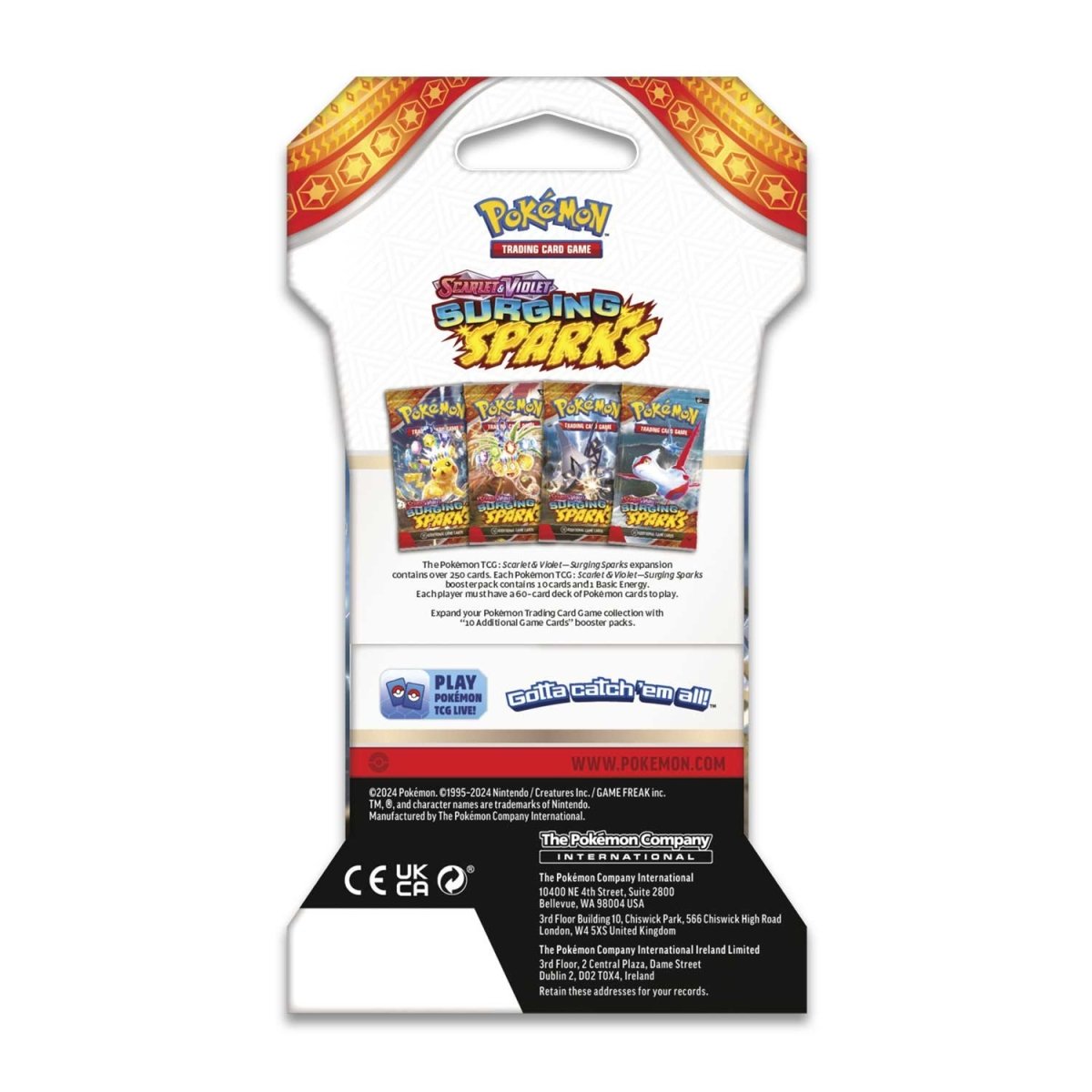 Scarlet & Violet-Surging Sparks Sleeved Booster Pack (10 Cards)