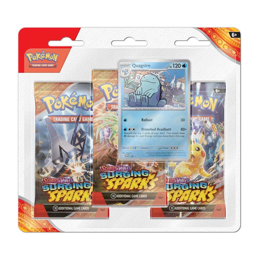 Scarlet &amp; Violet – Surging Sparks 3 Booster Packs &amp; Quagsire-Promokarte