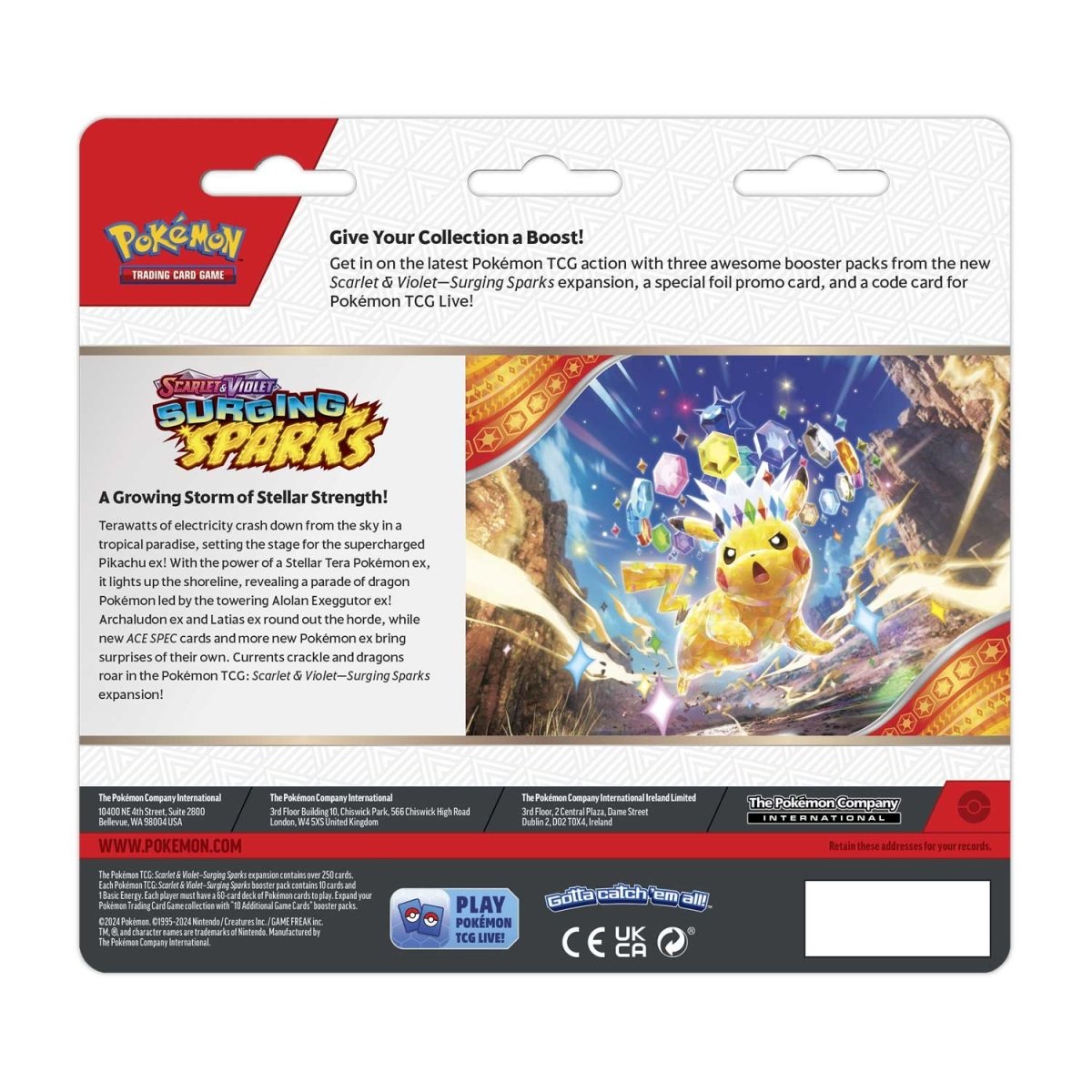 Scarlet &amp; Violet – Surging Sparks 3 Booster Packs &amp; Quagsire-Promokarte